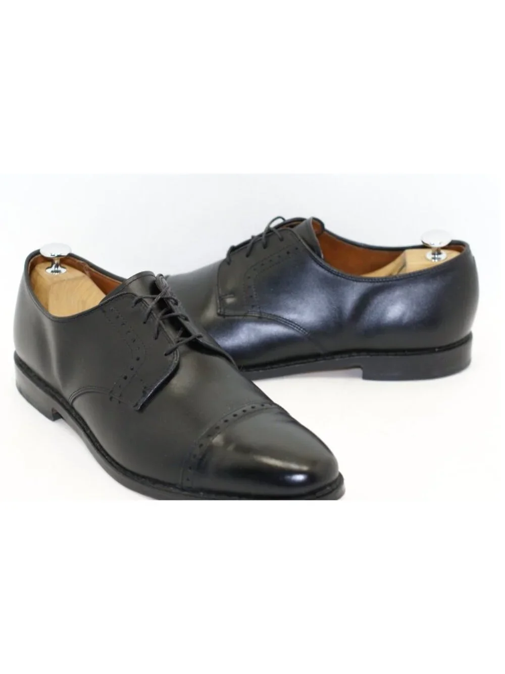 Allen Edmonds 'Clifton' Blucher Black Leather Oxfords Size 11.5 D DD25